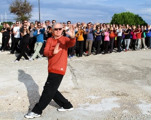 Bagua Gehen, Yin Version. Qigong am Meer 2015.